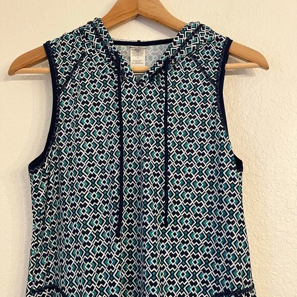 Tommy Bahama Island Active Dress Small Hooded Athletic Swim Coverup Geometric - Picture 3 of 10